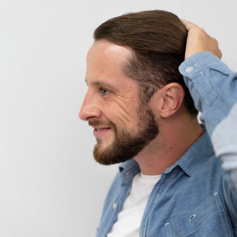 تغطية الرأس بعد زراعة الشعر